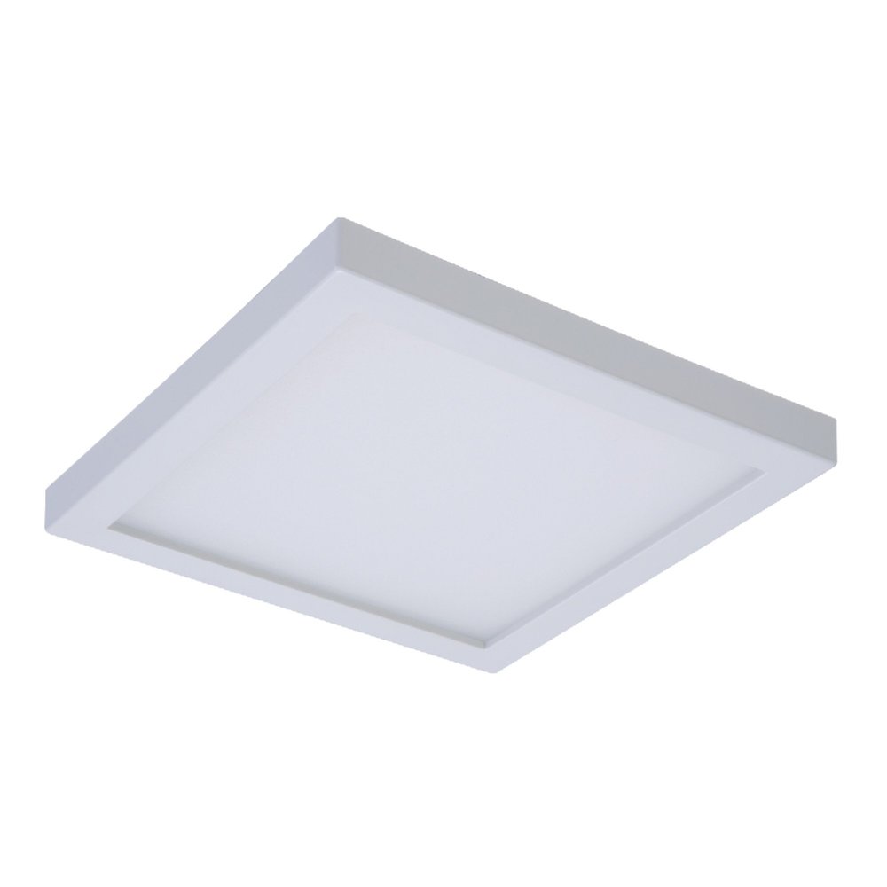 HALO 4 in Square Integrated LED Surface Mount Recessed Downlight Trim, 3000K, 600 Lumens, Wet Rated for Shower and Outdoor Lighting Applications, Energy Star, White Finish - SMD4S6930WH