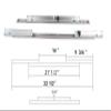 33 1/2'' Table Leaf Sliding Brackets Dining Table Extender Brackets Coffee Table Slides,Computer Desk Extender,Silver view 3