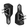 NDLBS 2Pack USB Car Charger, 2-in-1 Portable With Foldable Plug Wall Charger for iPhone X XR XS 7 8 Plus Note 8 9 Galaxy S8 S9 Plus LG Pixel view 1