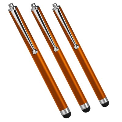 BoxWave Stylus Pen Compatible with Panasonic Toughpad FZ-G1 - Capacitive Stylus (3-Pack), Stylus Pen Multi Pack - Bold Orange