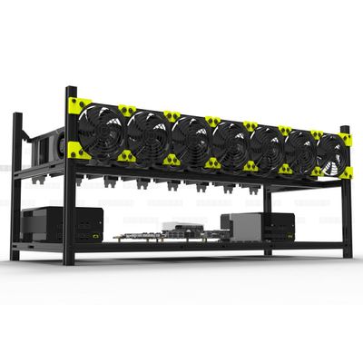 Veddha V3C 8-GPU Mining Case Aluminum Stackable Mining Rig Open Air Frame Case with Fan Mount - Ethereum(ETH,ETC)/ZCash(ZEC)/Monero(XMR)/Bitcoin(BTC)/Siacoin(SC)