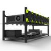 Veddha V3C 8-GPU Mining Case Aluminum Stackable Mining Rig Open Air Frame Case with Fan Mount - Ethereum(ETH,ETC)/ZCash(ZEC)/Monero(XMR)/Bitcoin(BTC)/Siacoin(SC) view 3