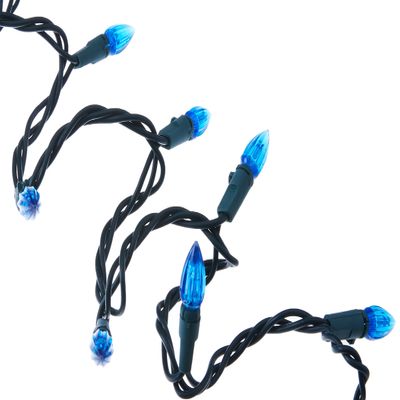 NOMA/INMLITEN-IMPORT 47716-88A 70 Count, Blue, C3, LED Light Set, Green Wire w/ 3" Light spacing