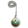 GRAPHICS & MORE Garden Gnome with Toadstools Ceiling Fan and Light Pull Chain view 1