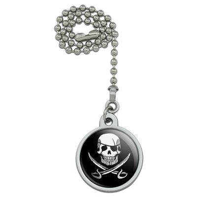 GRAPHICS & MORE Pirate Skull Crossed Swords Tattoo Design Ceiling Fan and Light Pull Chain