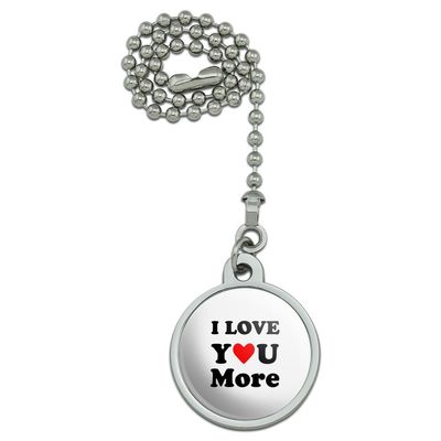 I Love You More with Heart Ceiling Fan and Light Pull Chain