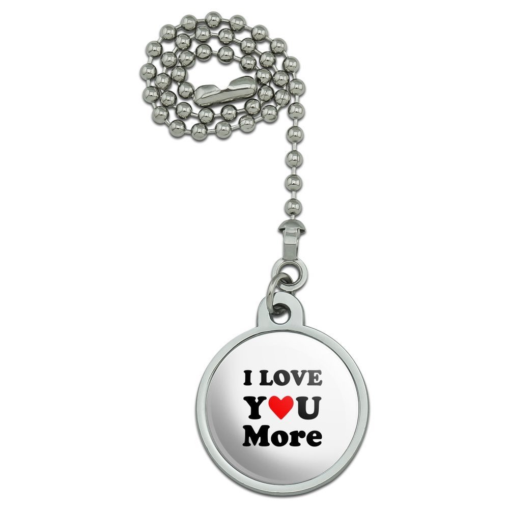 I Love You More with Heart Ceiling Fan and Light Pull Chain