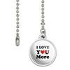 I Love You More with Heart Ceiling Fan and Light Pull Chain view 2