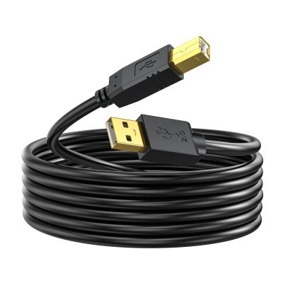 NC XQIN Printer Cable 25 FT - USB A to USB B Printer Cable Compatible with HP, Canon, Brother, Dell, Epson and More