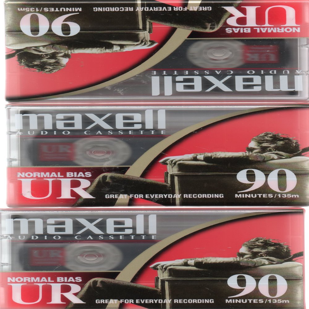 Maxell Audio Cassette, Normal Bias UR 90 Minutes (Pack of 3)
