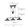 Westinghouse 6332500 Iron Hill Three-Light Indoor Island Pulley Pendant, Finish with Highlights and Metallic Interior, 3, Oil Rubbed Bronze/Bronze view 2