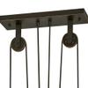 Westinghouse 6332500 Iron Hill Three-Light Indoor Island Pulley Pendant, Finish with Highlights and Metallic Interior, 3, Oil Rubbed Bronze/Bronze view 4