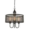 Westinghouse 6332900 Walter Four-Light Indoor Chandelier, Oil Rubbed Bronze Finish with Highlights and Mesh Shade view 1