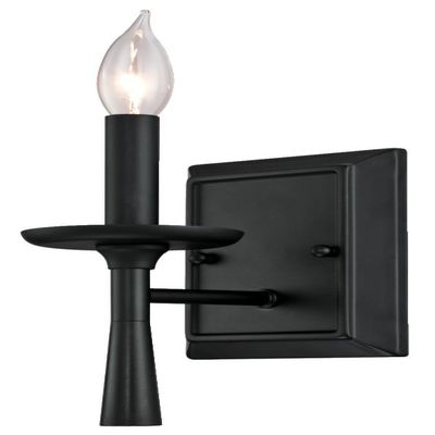Westinghouse 6324000 Meadowbrook One-Light Indoor Wall Fixture, Matte Black Finish