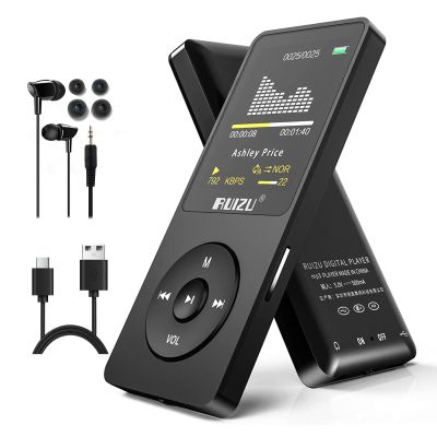 RUIZU 64GB MP3 Player with Bluetooth 5.3, Portable Music Player for Kids Sports Running, FM Radio, Voice Recorder, Equalizer, 80H Digital Audio Video Shuffle Resume Playback, Up to 128GB Micro SD Card