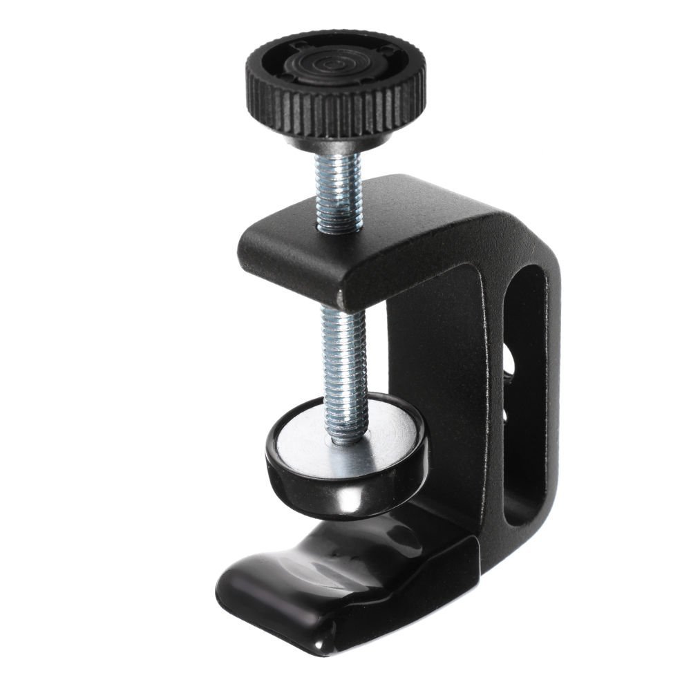 Fotga Universal Heavy Duty Aluminum C-Clamp Clamps Desktop Mount Holder Stand with 1/4" 3/8" Thread Holes Screw Adapter for LCD Monitor Flash Speedlites Desks Carts Benches Worktables