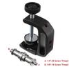 Fotga Universal Heavy Duty Aluminum C-Clamp Clamps Desktop Mount Holder Stand with 1/4" 3/8" Thread Holes Screw Adapter for LCD Monitor Flash Speedlites Desks Carts Benches Worktables view 3