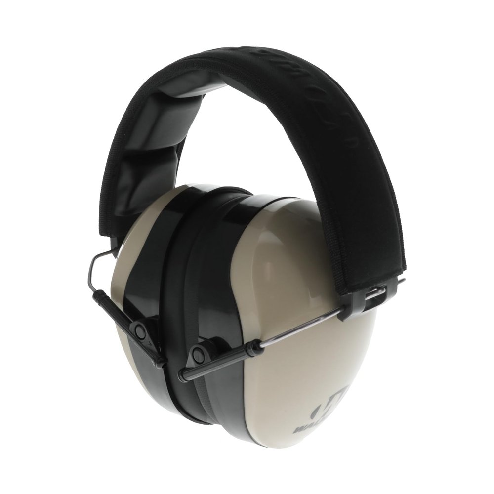 Walker's Dual Colored Passive Muff - Compact Folding Lightweight 26dB NRR Hunting Gun Range Shooting Hearing Protection Muff w/Padded Headband & PVC Earpads, Flat Dark Earth