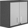 Manhattan Comfort Fortress Floating Storage Cabinet, Modern Stainless-Steel Garage Cabinet, Grey view 1