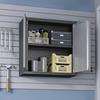Manhattan Comfort Fortress Floating Storage Cabinet, Modern Stainless-Steel Garage Cabinet, Grey view 4