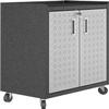 Manhattan Comfort Fortress Collection Modern Designed Mobile Storage Garage Cabinet Great For Tools and Supplies, Stainless Steel view 1