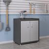 Manhattan Comfort Fortress Collection Modern Designed Mobile Storage Garage Cabinet Great For Tools and Supplies, Stainless Steel view 2