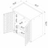 Manhattan Comfort Fortress Collection Modern Designed Mobile Storage Garage Cabinet Great For Tools and Supplies, Stainless Steel view 3