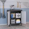 Manhattan Comfort Fortress Collection Modern Designed Mobile Storage Garage Cabinet Great For Tools and Supplies, Stainless Steel view 4