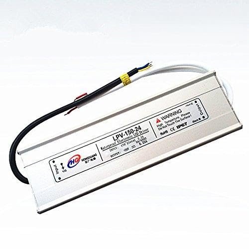 150W 24v Waterproof outdoor Power Supply power adapter Transformer IP67 for LED light Warranty 3 year,