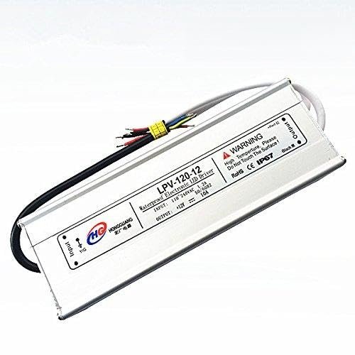 120W 12v Waterproof outdoor Power Supply power adapter Transformer IP67 for LED light Warranty 3 year,