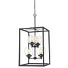 Westinghouse 6328000 Ardleigh Four-Light Indoor Chandelier, Matte Black Finish with Clear Glass view 1