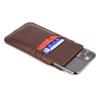 Dockem Provincial Wallet Sleeve for iPhone 11 Pro, XS, X (5.8 inch) Vintage Vegan Leather Pouch Cover with 2 Card Holder Slots [Brown] view 2