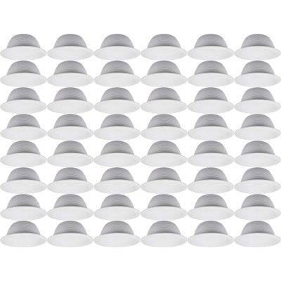48 Pack - 6 Inch Recessed Can Light Trim - White Metal Step Baffle for 6" Inch Recessed Can - Fits Halo/Juno Remodel Recessed Housing - BR30/PAR30/R30