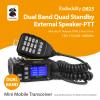 Radioddity DB25 Pro Dual Band Quad-Standby Mini Mobile Car Truck Radio, 4 Color Display, 25W Vehicle Transceiver with Cable + High Gain Quad Band Antenna view 2