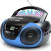 Tyler Portable Boombox CD Player AM/FM Radio Combo, Dynamic Boom Box CD Players for Home/Outdoor Portable Stereo with Speakers, Long Antenna for Best Reception Aux Input/3.5mm Headphone Jack, Blue view 1