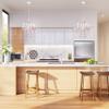 LaLuLa Pink Chandelier White Chandeliers Lighting with Acrylic Crystals Mini 4 Lights Pendant Light for Bedroom and Girls Room view 4