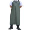 Surblue Waterproof Rubber Vinyl Apron, 47" Plus Size Aprons, Anti-Corrosion Rubber Heavy Duty Apron, Project Industrial Chemical Resistant Work Safe Clothes, Dishwashing, Cleaning Fish, Green view 1