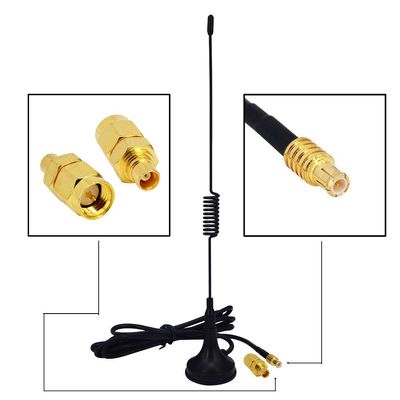 ADS-B Antenna 1090Mhz Antenna MCX Plug 2.5dbi Magnet Base ADS-B Aerial Receiver with RG174 1M &MCX Female to SMA Male Adapter 1090MHz ADS-B RTL SDR Software Defined Radio USB Stick Dongle Tuner