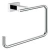 Grohe 40510001 Essentials Cube Metal 7.48-in. Towel Ring, Starlight Chrome view 1