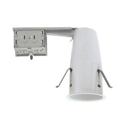NICOR Lighting 4 inch Remodel Housing, Line voltage, Non-IC (19001AR) , White