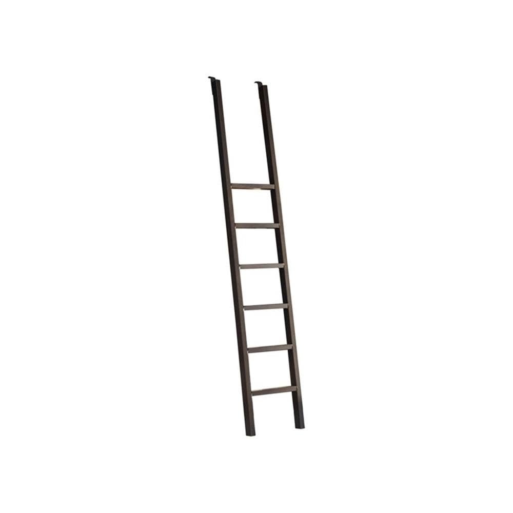 Martin Furniture 90" x 14.5" Traditional Toulouse Metal Ladder with Ringed Steel Frame, for Office/Library, in Black Finish