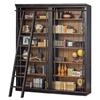 Martin Furniture 90" x 14.5" Traditional Toulouse Metal Ladder with Ringed Steel Frame, for Office/Library, in Black Finish view 4