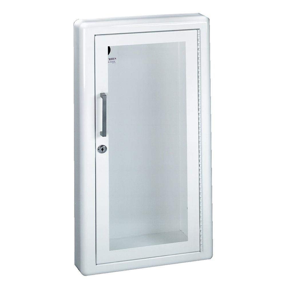 JL Industries 1017G10 Ambassador Cabinet-Full Glazing Door-Primed Steel-Semi Recessed-3in Round Edge