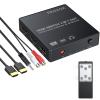 Proster 3x1 HDMI Switch with Audio Extractor - 3 Port 4K HDMI Switcher HDMI Audio Converter, with IR Remote, 3.5mm Male to 2 RCA Female Stereo Audio Cable view 1