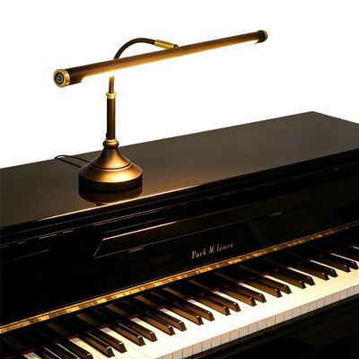 HomeFocus LED Piano Light,Piano Lamp,Music Lamp,Eye-Care Reading Light,Dimmable Brightness,Adjustable Height,Desk Lamp,Black