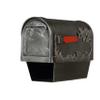 Special Lite Hummingbird Curbside Mailbox with Paper Tube - Swedish Silver Aluminum Mailbox for Post Mount - SCB-2005-SW view 1