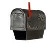Special Lite Hummingbird Curbside Mailbox with Paper Tube - Swedish Silver Aluminum Mailbox for Post Mount - SCB-2005-SW view 2