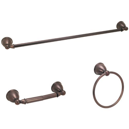 Designers Impressions Astor Series 3 Piece Oil Rubbed Bronze Bathroom Hardware Set