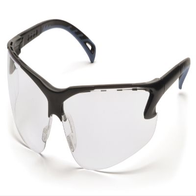 Pyramex Venture 3 Safety Glasses, Clear H2X Anti-Fog Lens