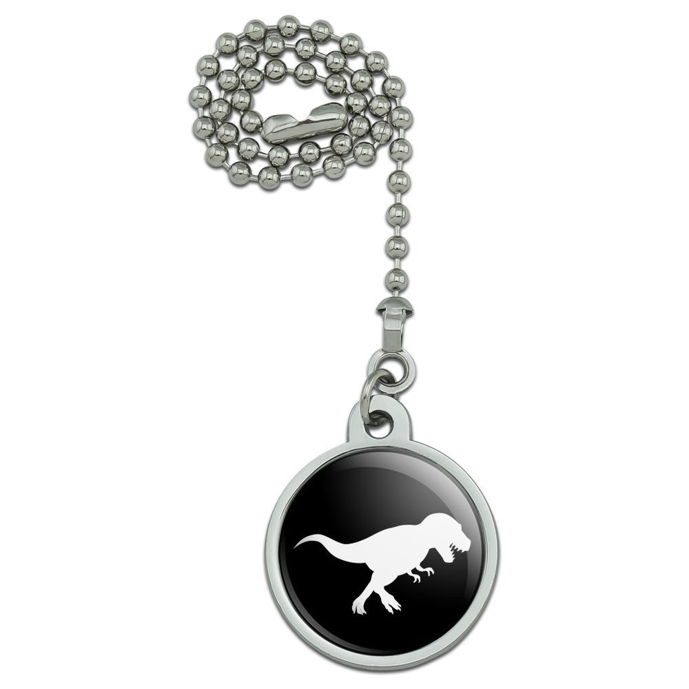 GRAPHICS & MORE Dinosaur Tyrannosaurus Rex Black White Ceiling Fan and Light Pull Chain